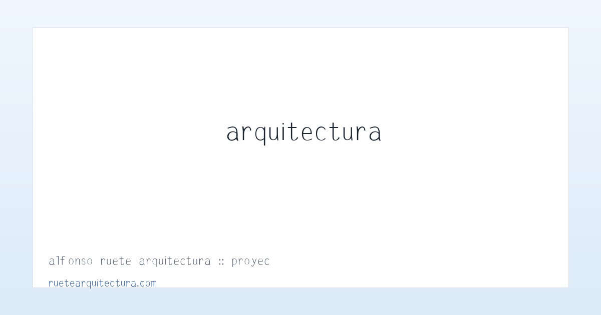 alfonso ruete arquitectura :: proyectos de arquitectura, urbanismo y diseño de interiores en Donosti -San Sebastian (Guipuzcoa) 主图
